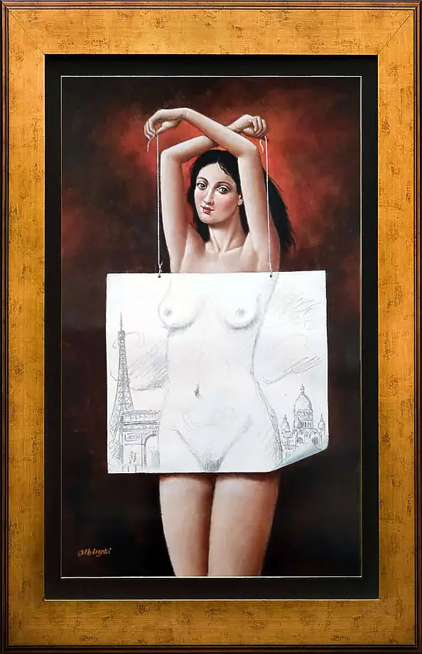 Rafał Olbiński, Paris, je t`aime, Obraz olejny - płótno, 45 x 65