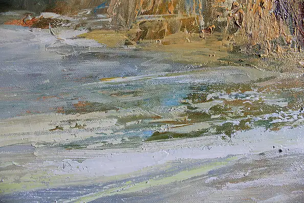 Henadzy Havartsou, Golden Hour Park, Quadro a olio - tela, 70 x 50