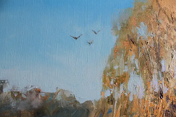 Henadzy Havartsou, Golden Hour Park, Quadro a olio - tela, 70 x 50