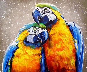 Olha Darchuk - Parrots are lovers