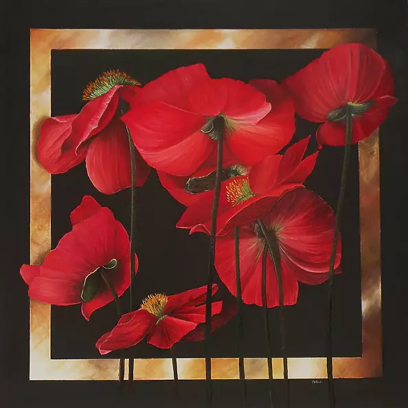 Godille Frank - Pavots en soirée Jet Set