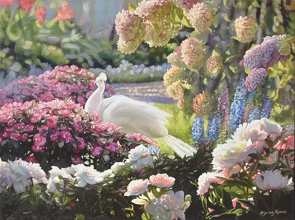 Zbigniew Kopania - Paw w ogrodzie