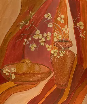 Justyna Kossela - Brzoskwinie i kwiaty