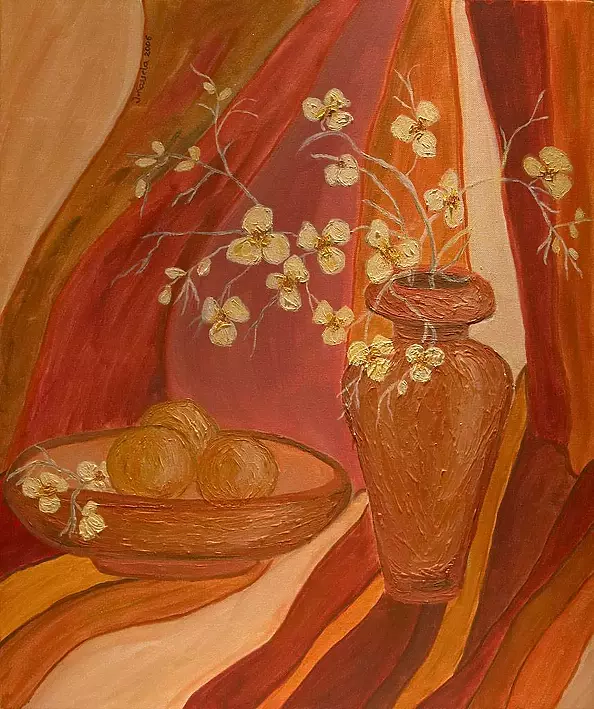 Justyna Kossela - Brzoskwinie i kwiaty