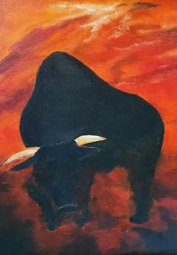 Anna Romanchenko - Rushing bull