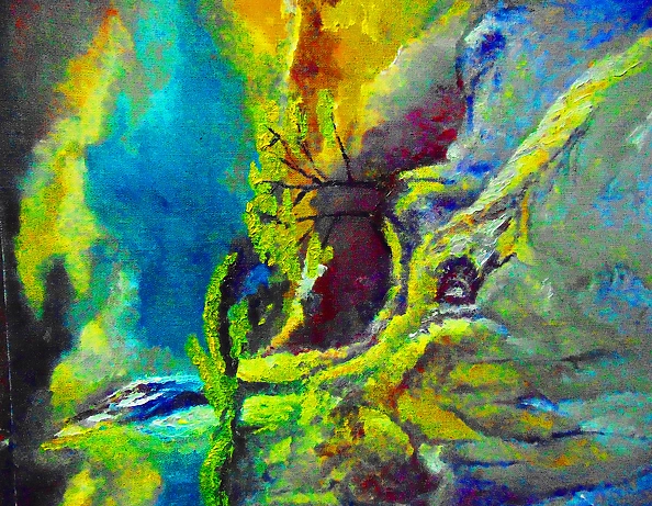 Helga Maria RADOCHOŃSKA - Pejzaż Górski   Motyw  Chiński