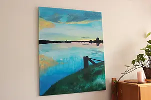 Patrycja Odzimkowska - Landscape Water Original Acrylic Painting