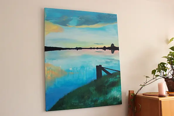 Patrycja Odzimkowska - Pejzaż Krajobraz Woda Oryginał Obraz akrylowy