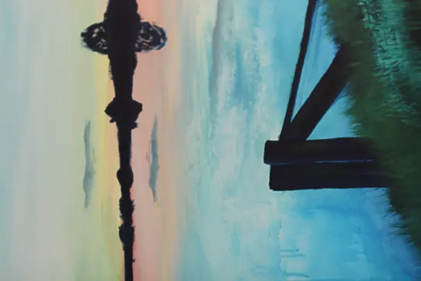 Patrycja Odzimkowska - Pejzaż Krajobraz Woda Oryginał Obraz akrylowy