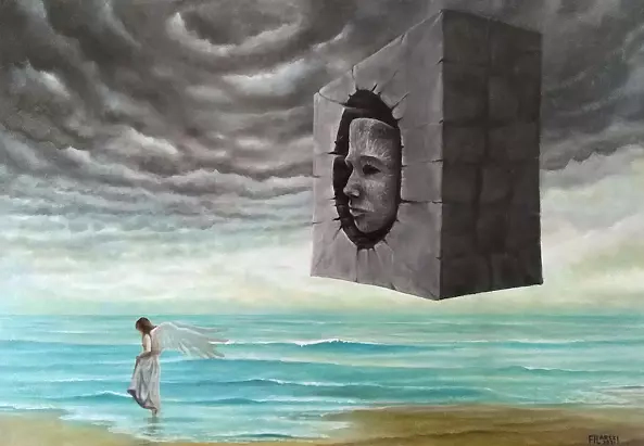 Karol Filarski - Pejzaż Magiczny z Aniołem