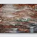 Monika Andriesse Targiel, "Пейзаж, написанный кофе" 100x50, Інші, Акрилова картина, Змішані техніки, Вугілля - холст, 100 x 50