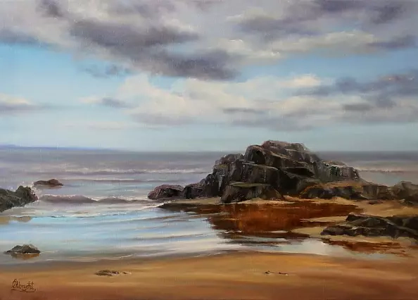 Lidia Olbrycht - Sea landscape - Rocks