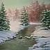 Lidia Olbrycht - Зимний пейзаж ручей