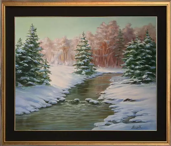 Lidia Olbrycht - Pejzaż Zimowy Potok