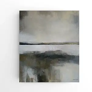 Paulina Lebida, Paesaggio astratto - pittura acrilica, Quadro ad acrilico - tela, 50 x 60