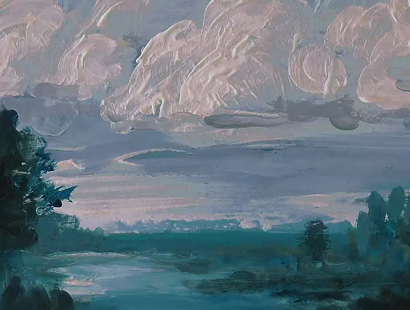 Witold Kubicha - Pejzaż - bez tytułu