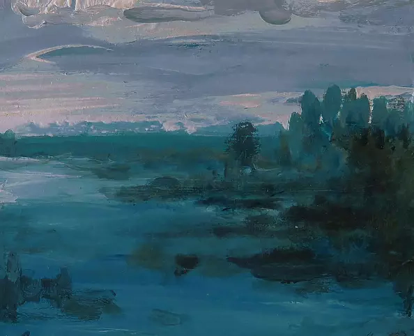 Witold Kubicha - Pejzaż - bez tytułu