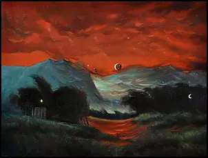 Damian Gierlach - Landscape fantasy on the theme of Beksiński 30x40