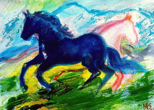 Marzena Salwowska - A landscape galloping in both directions