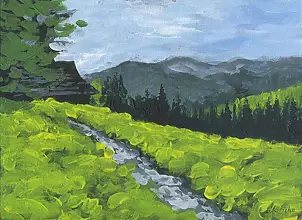 Witold Kubicha - Mountain landscape