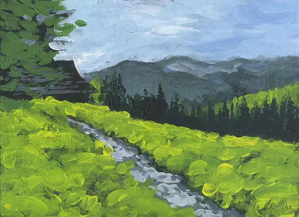 Witold Kubicha - Pejzaż górski