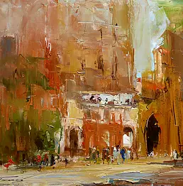 Krzysztof Tracz, Paysage, Impasto, Peinture à l'huile - toile, 60 x 50