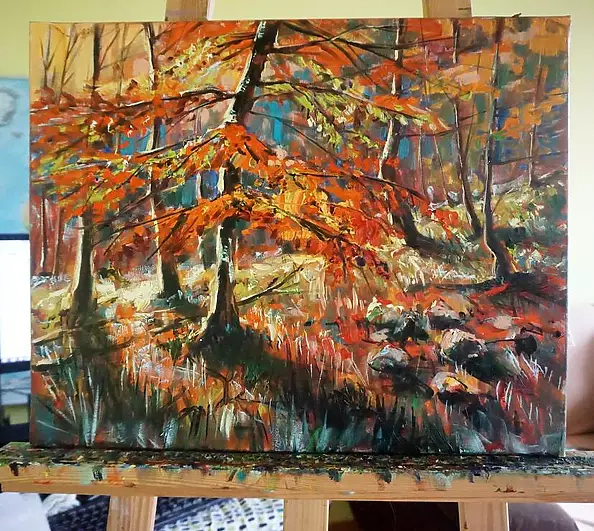 Dominika Kruk - Zięba - Pejzaż leśnt 