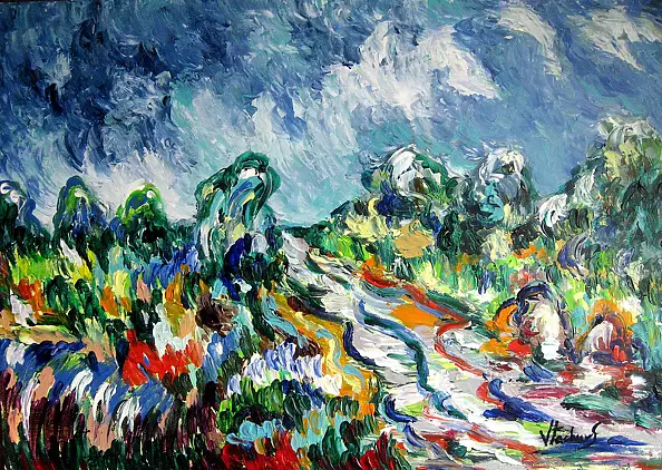 Jerzy Stachura - May Landscape with road