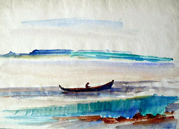 Krystyn Dudkiewicz - Pejzaż mazurski 