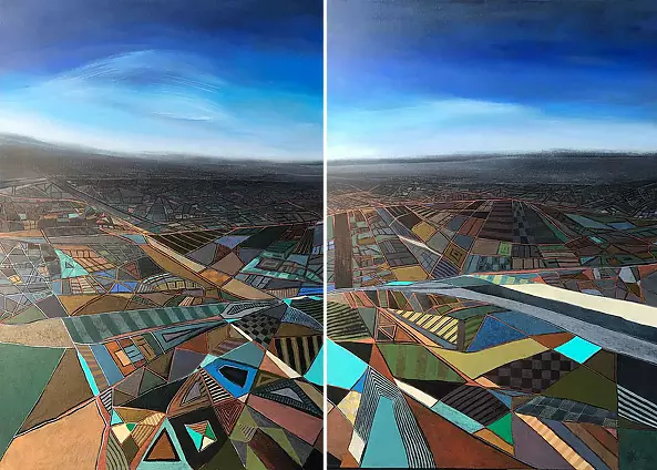 Iga Kamyk - Pejzaż miejski / dyptyk