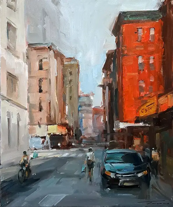 Krzysztof Tracz, Paesaggio urbano, Quadro a olio - tela, 50 x 60