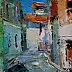 Krzysztof Tracz, Stadtbild, Impasto, Ölbild - Leinwand, 22 x 18