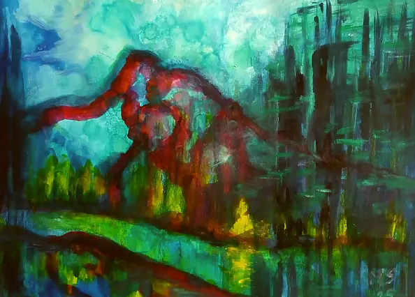 Marzena Salwowska - Pejzaż niby górski z wyobraźni