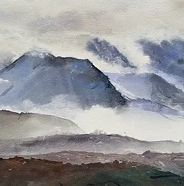 Krzysztof Michalski, Polar landscape, Watercolors - paper, 56 x 38