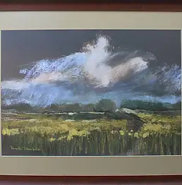 Danuta Drzewiecka, Пейзаж перед бурей, Пастель - , 60 x 41