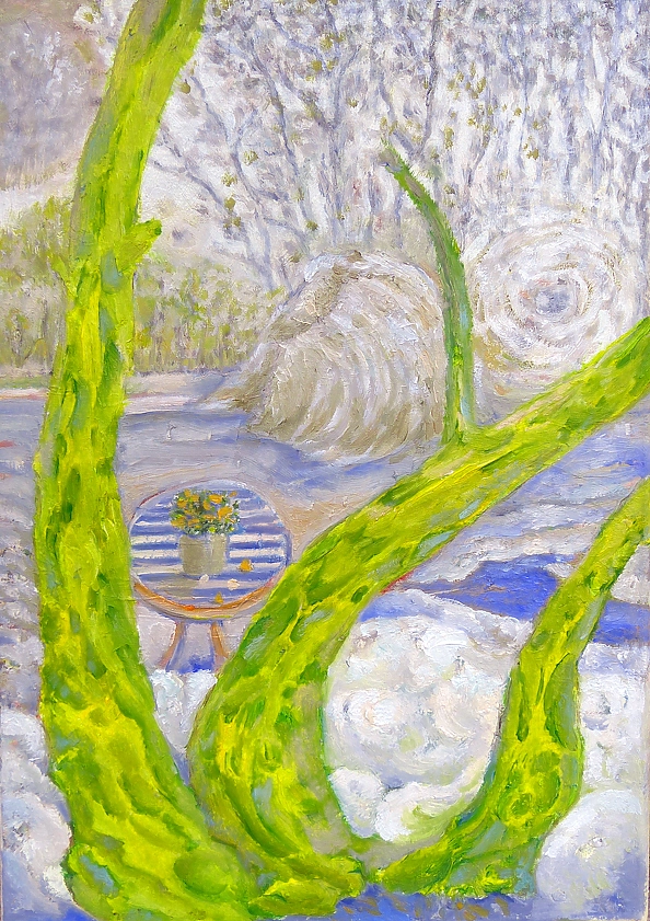 Elżbieta Goszczycka - Pre-spring landscape with yellow trees