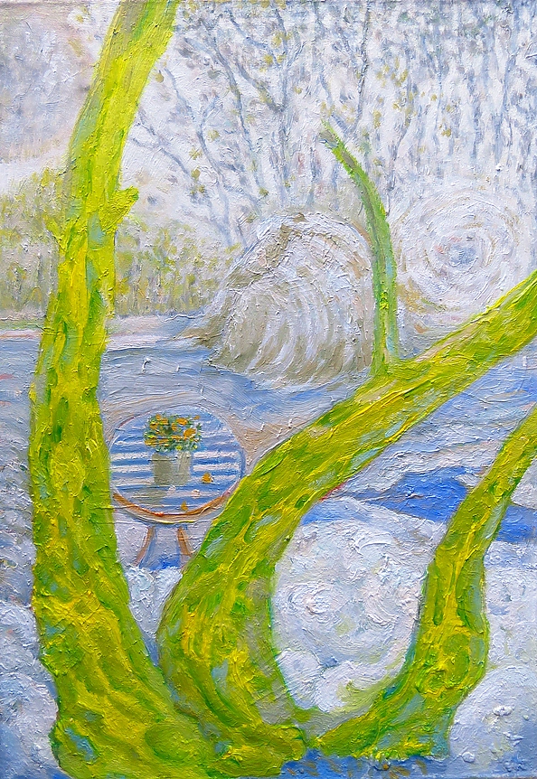 Elżbieta Goszczycka - Pre-spring landscape with yellow trees