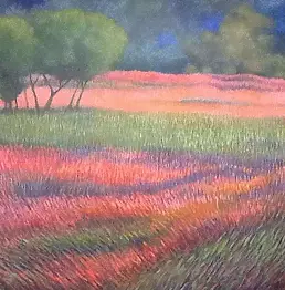 Joanna Brzostowska - Pink and green landscape