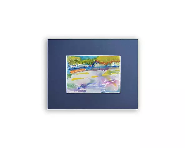 Anna Skowronek - Pejzaż wiejski akwarela