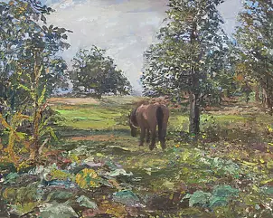 Celina Litke - Pejzaż wiejski 