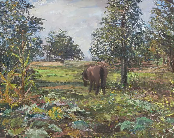 Celina Litke - Pejzaż wiejski 