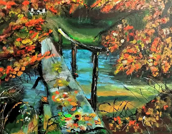 Krystyna Mościszko - Autumn rural landscape