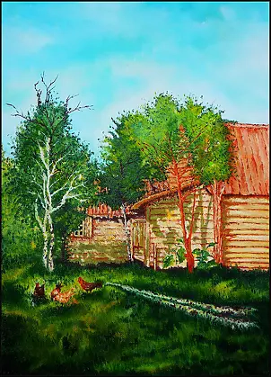 Weronika Stępień - Pejzaż wiejski