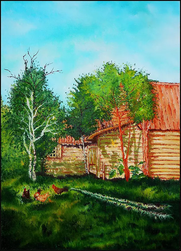 Weronika Stępień - Pejzaż wiejski