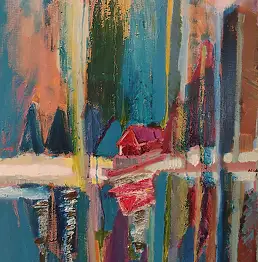 Weronika Okoń, Pejzaż , Obraz olejny - płótno, 50 x 70