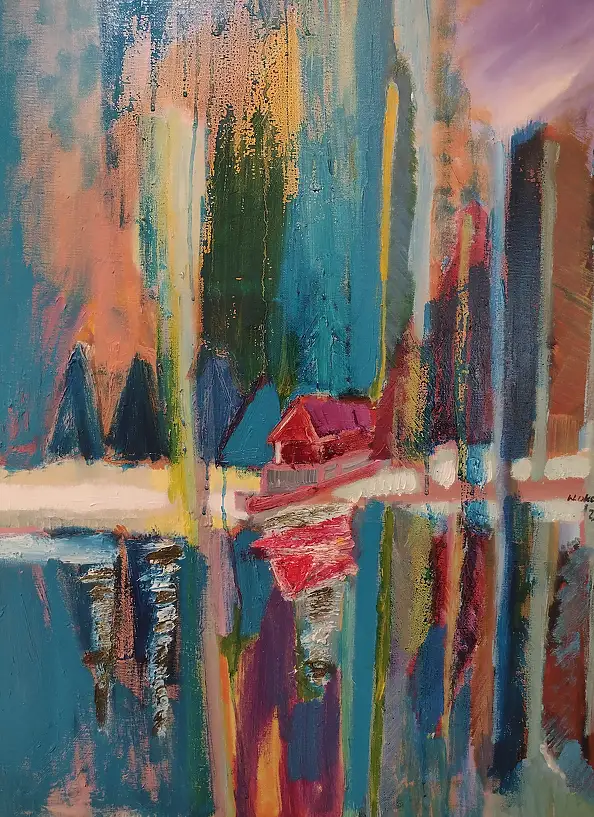 Weronika Okoń, Landscape, Oil painting - canvas, 50 x 70