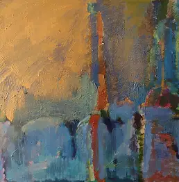 Weronika Okoń, Landschaft, Ölbild - Leinwand, 90 x 70