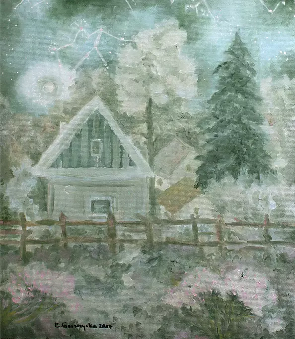 Elżbieta Goszczycka - Landscape with a constellation of Aquarius