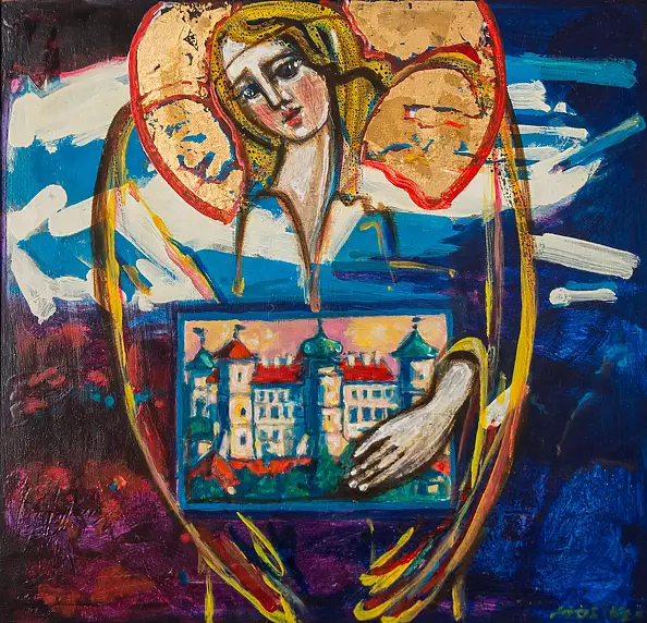 Eugeniusz Molski - Pejzaż z Nowego Wiśnicza