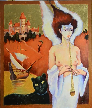 Witold Pazera - Landscape with an angel